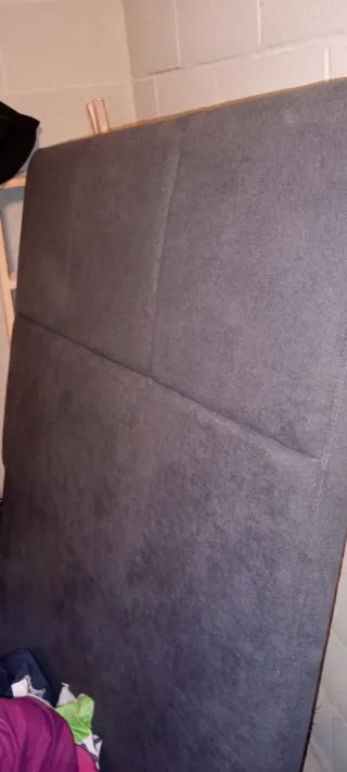 Cabecero Cama 90cm Tela Gris