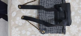 Zainetto Tweed Nero e Bianco