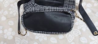 Zainetto Tweed Nero e Bianco