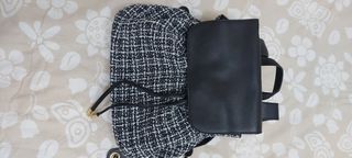 Zainetto Tweed Nero e Bianco