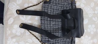 Zainetto Tweed Nero e Bianco