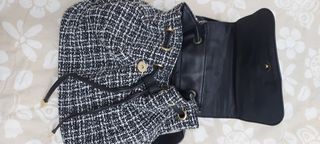 Zainetto Tweed Nero e Bianco