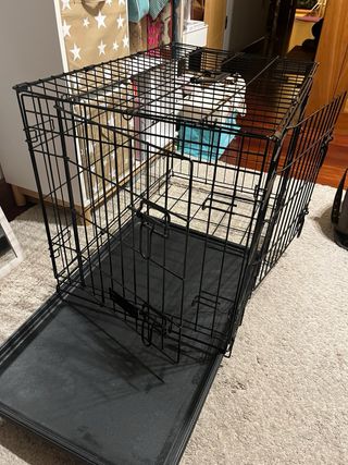 Jaula Outech Metal para Perros Negra plegable