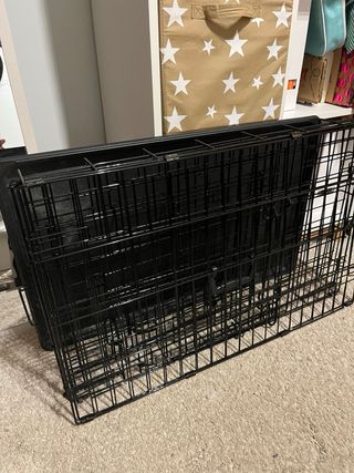 Jaula Outech Metal para Perros Negra plegable