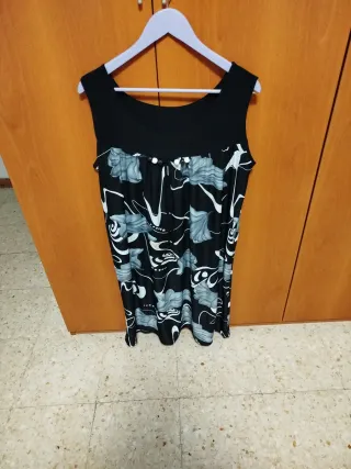 Vestido Verano Mujer Negro Multicolor