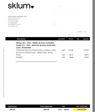 Conjunto terraza Livayna SKLUM