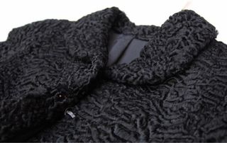 Chaquetón juvenil negro de astracán