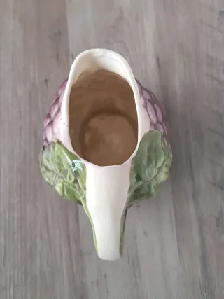 Caraffa barbotine uva vintage ceramica