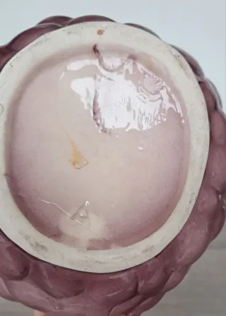 Caraffa barbotine uva vintage ceramica