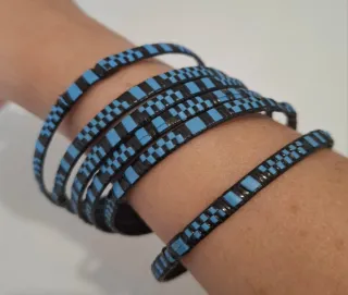 Set bracciali rigidi geometrici