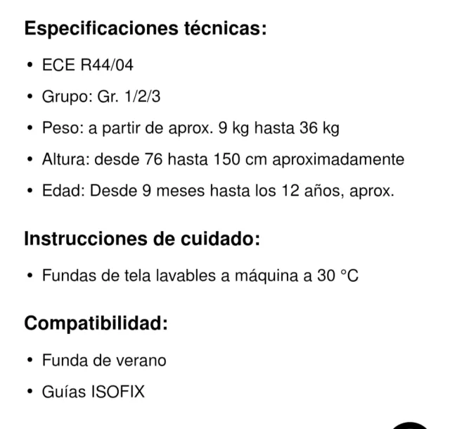 Silla coche niño Grupo II-III Cybex