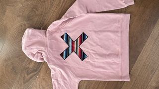 Sudadera Blue Banana rosa palo con logo X