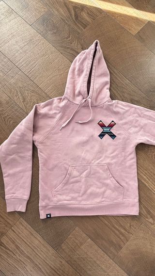 Sudadera Blue Banana rosa palo con logo X