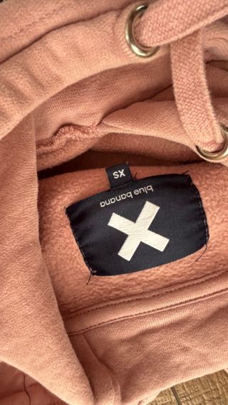 Sudadera Blue Banana rosa palo con logo X