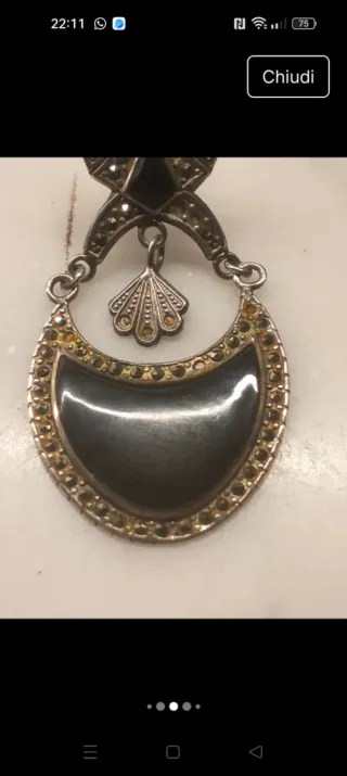 Orecchini vintage argento anni 80