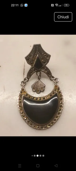 Orecchini vintage argento anni 80