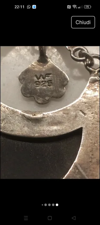 Orecchini vintage argento anni 80