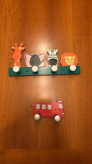 Appendiabiti bambini animali e camioncino