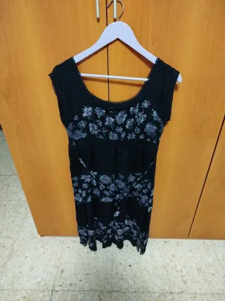 Vestido Verano Mujer Negro Multicolor