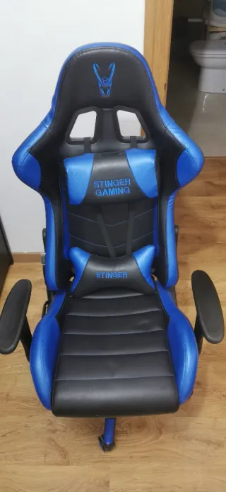 Silla Gamer Stinger Azul y Negra
