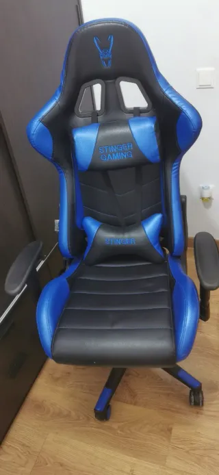 Silla Gamer Stinger Azul y Negra