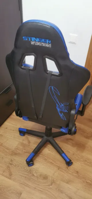 Silla Gamer Stinger Azul y Negra