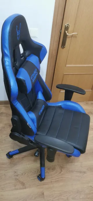 Silla Gamer Stinger Azul y Negra