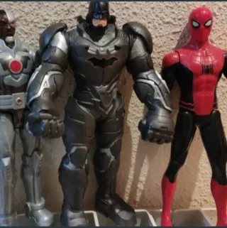Lote 3 Figuras acción Superhéroes Marvel DC GRANDE