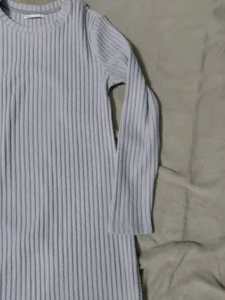 Vestido de punto gris