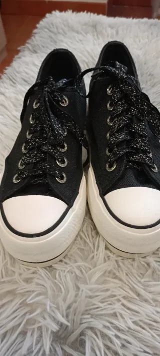 Sneakers RIFLE Platform Nere - Lacci Glitter - 38