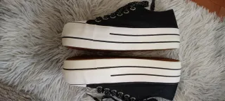 Sneakers RIFLE Platform Nere - Lacci Glitter - 38