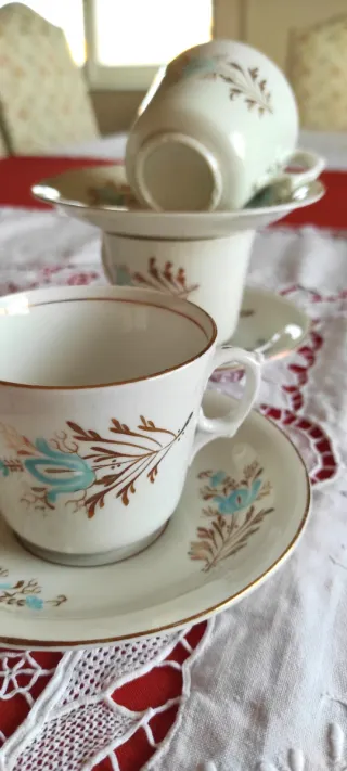 6 Tazze caffè England 1880