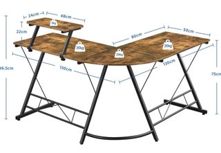 Escritorio L con soporte monitor