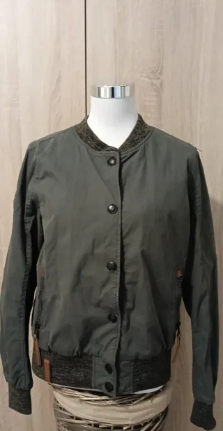 Chaqueta Bomber Mujer M/38/10 Verde Marrón
