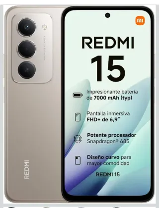 Xiaomi Redmi 15 8+256GB Beige/Dorado