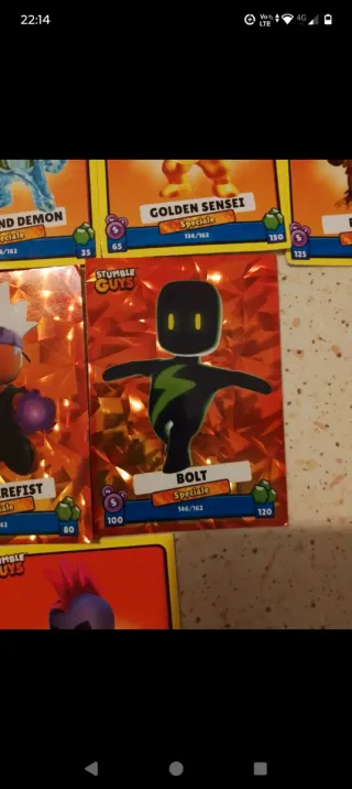 Lotto 8 carte Stumble Guys speciali