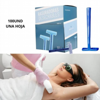 Rasuradoras desechables 1 hoja caja 100 unidades