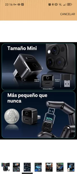 OTTOCAST Mini Pico Adaptador Inalámbrico CarP