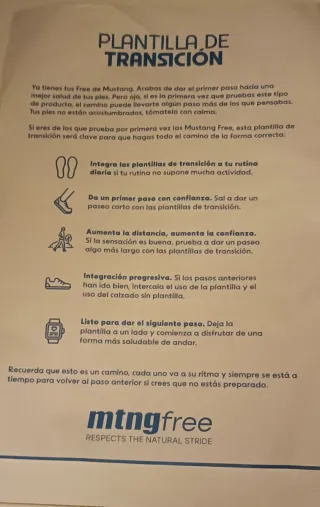 Plantillas Transición Barefoot MTNGFREE Talla 41