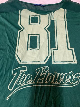 Maglia verde stile sportivo vintage per donna