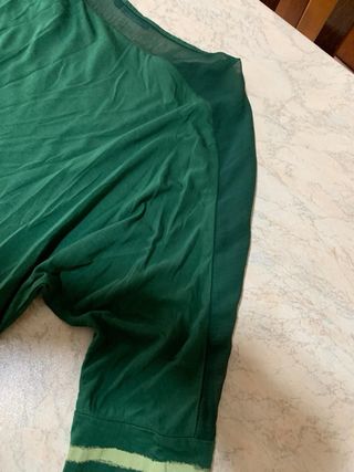 Maglia verde stile sportivo vintage per donna