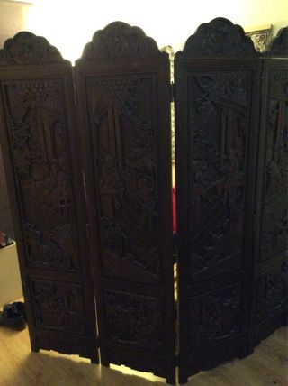 Biombo madera 1,83 de alto por 46cm de ancho