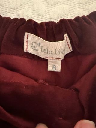 Pantalón de terciopelo ceremonia talla 6