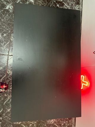 Mesa de centro marrón oscura 2 niveles