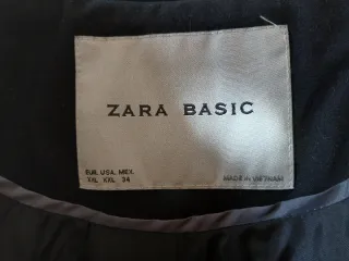 Gabardina Zara Negra Mujer