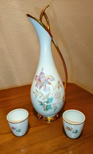 Licorera y 5 Vasitos Vintage