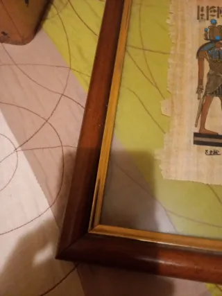 Cuadro Papyrus Egipcio Marco Madera