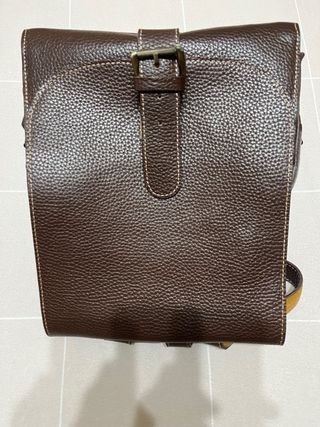 Mochila de piel elegante con cerradura