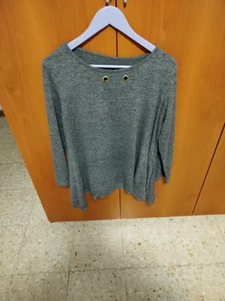 Jersey mujer lana gris