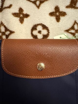 Longchamp Le Pliage Bolso Azul Marrón